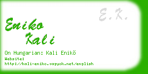 eniko kali business card
